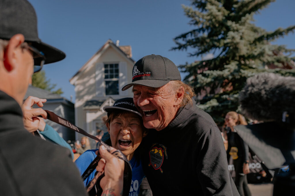 Boundless Athletes receiving medal at Life Time Leadville race
