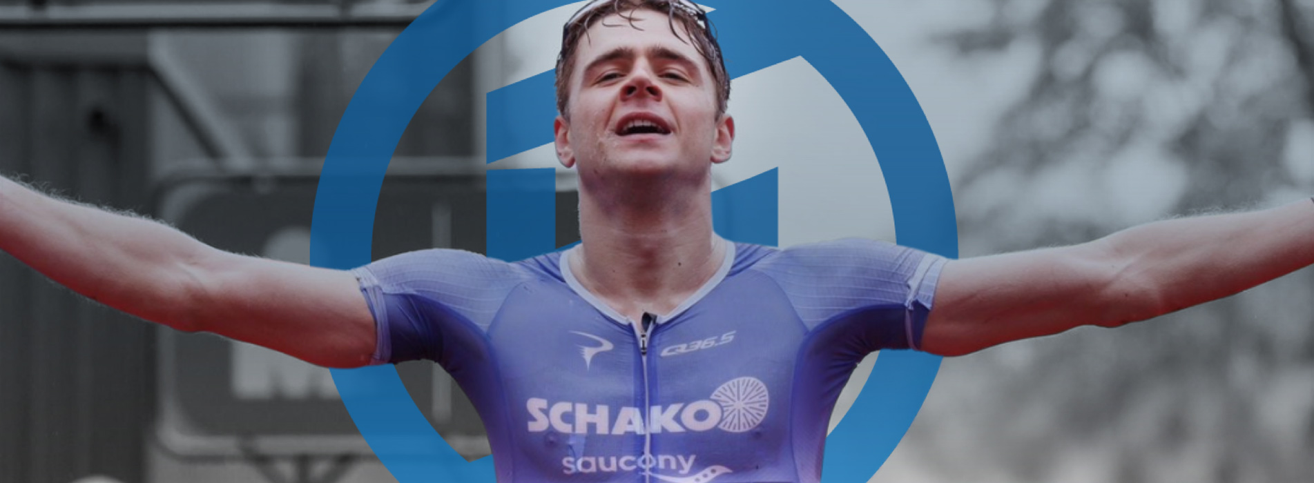 Male Runner Crossing The Finishline