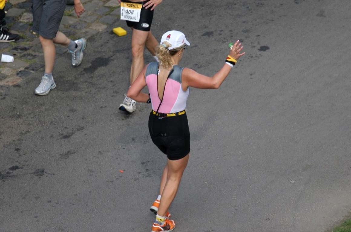 the author, Tatijana, racing 