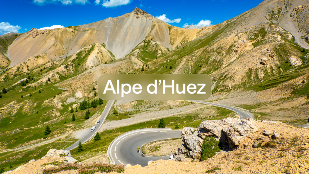 image of famous cycling route Alpe D'huez, which is now available to ride on TrainingPeaks Virtual