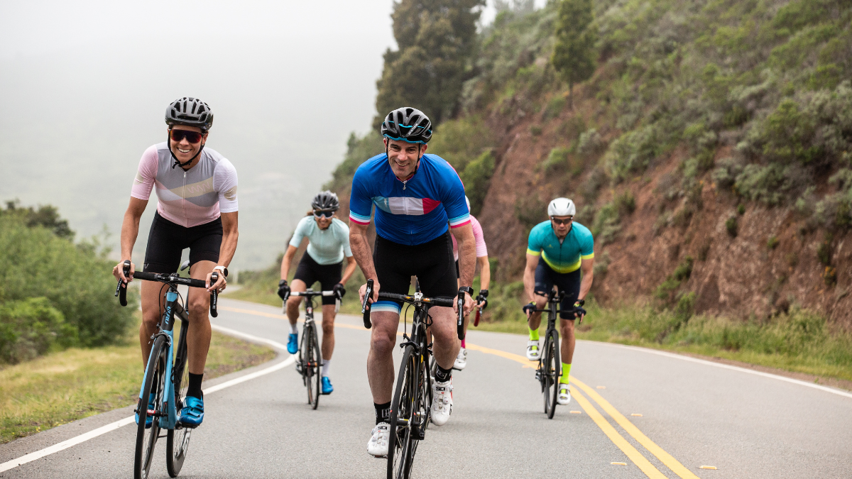 Purple Patch Cycling Riding On Road Outdoors Preparing During The Offseason